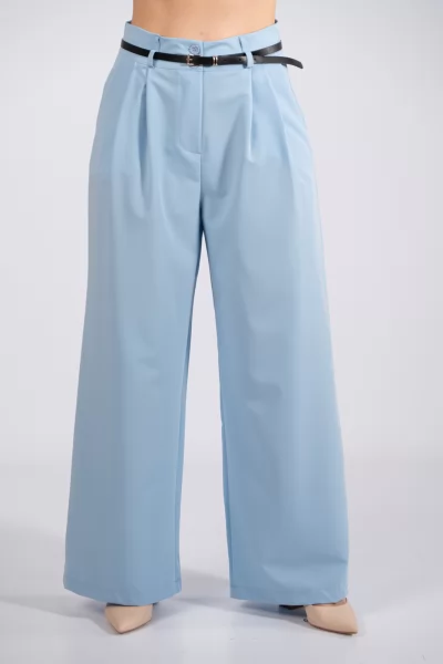 Pants Slim Belt Blue