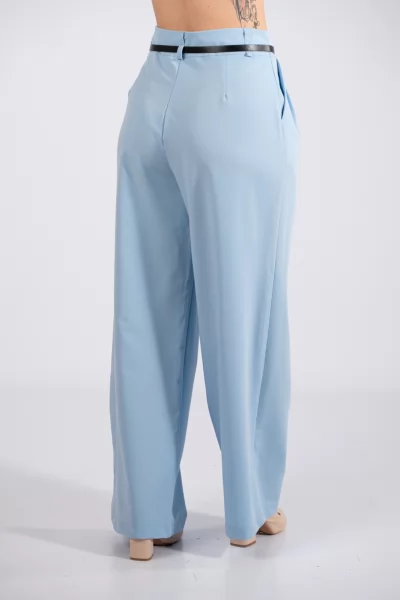 Pants Slim Belt Blue