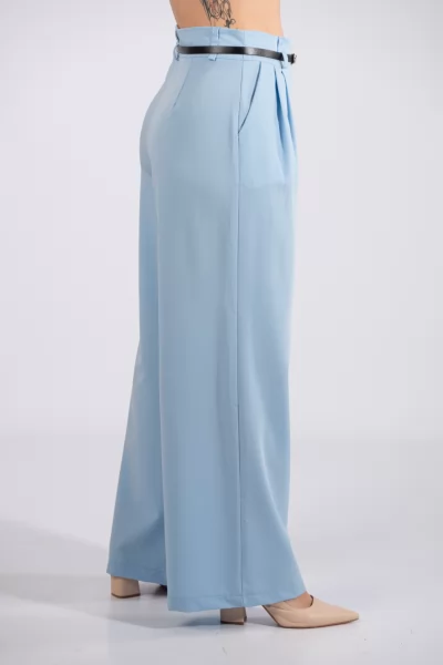 Pants Slim Belt Blue