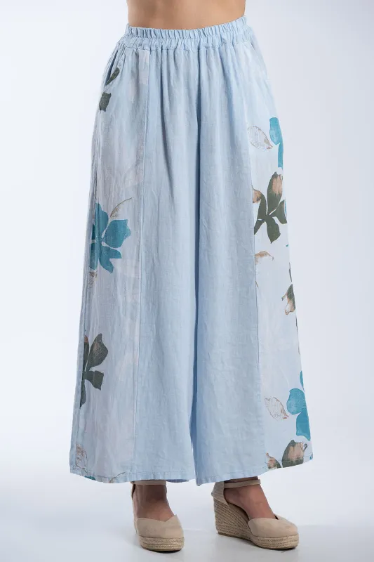 Παντελόνα Λινή Floral