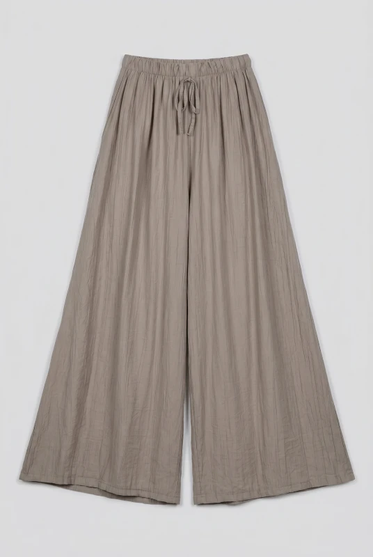 Solid-Color Pants Decorative Drawstring 