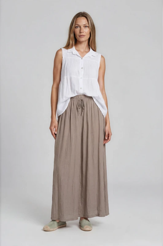Solid-Color Pants Decorative Drawstring 