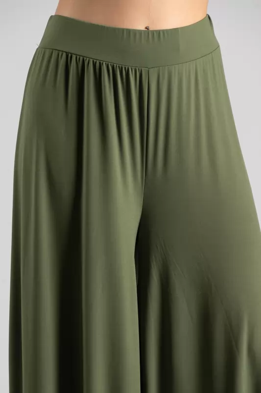 Pants Solid Color Elastic 