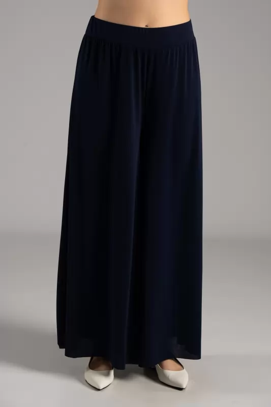 Pants Solid Color Elastic 