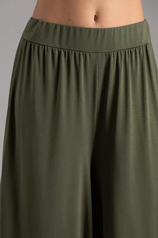 Pants Solid Color Elastic 