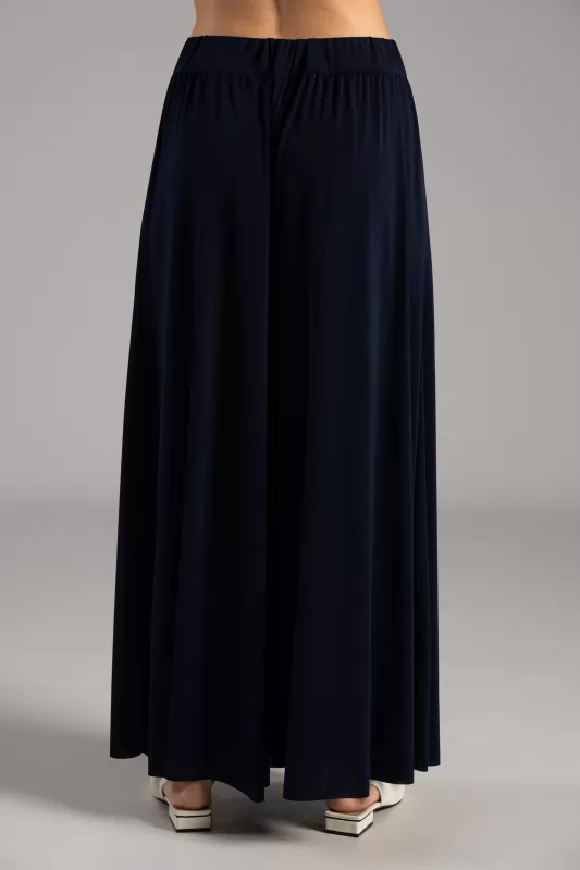 Pants Solid Color Elastic 