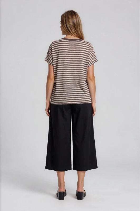 Παντελόνα Μονόχρωμη Wide Leg Ζώνη