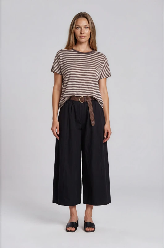 Παντελόνα Μονόχρωμη Wide Leg Ζώνη
