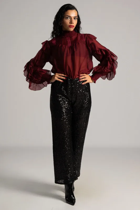 Pants Sequin Waistband