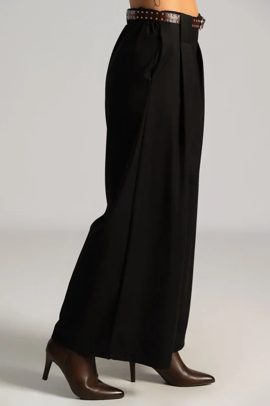 Pants Pleats Belt Trux