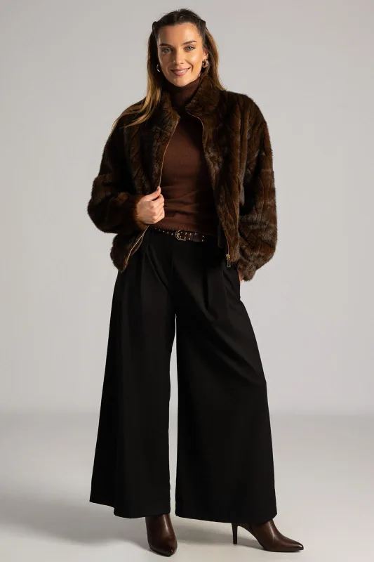 Pants Pleats Belt Trux