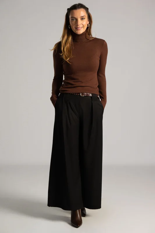 Pants Pleats Belt Trux