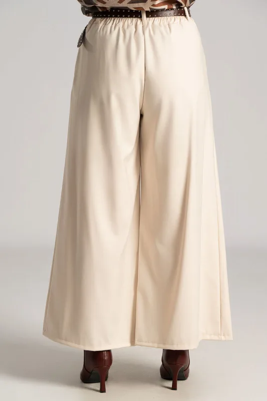 Pants Pleats Belt Trux