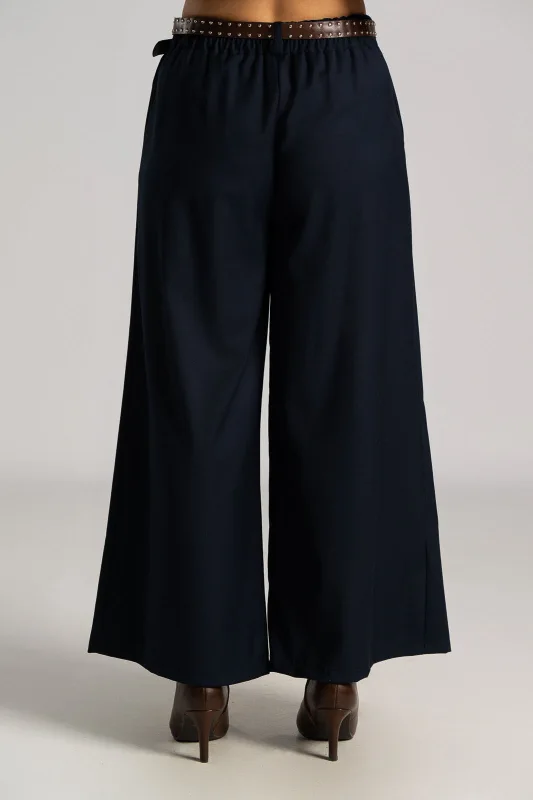 Pants Pleats Belt Trux