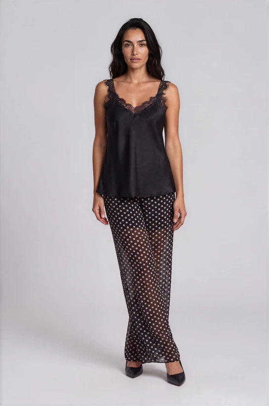 Pants Polka-Dot Elastic-Waist 