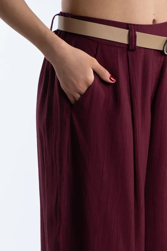 HighWaist Pants With Belt
