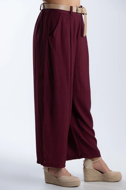 HighWaist Pants With Belt