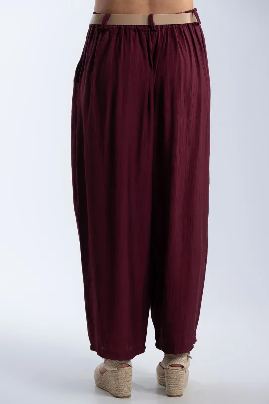HighWaist Pants With Belt