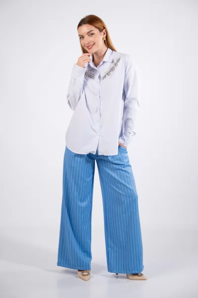 Pantelona Stripes Sky Blue