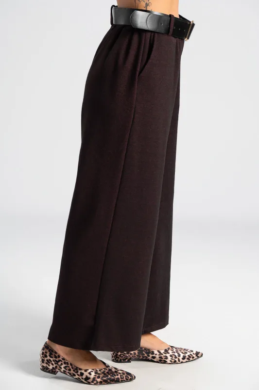 Pants Striped Leatherette Belt