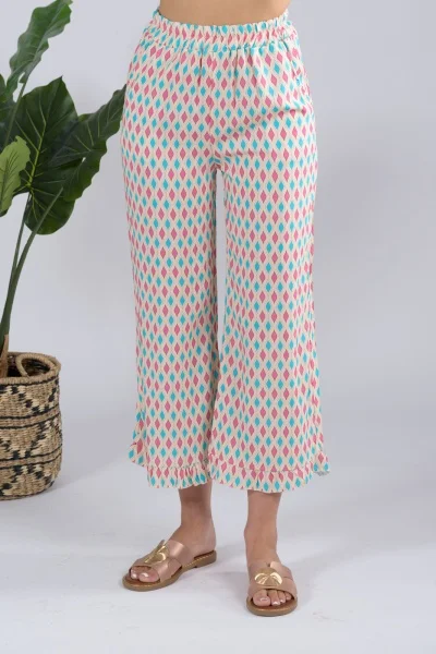 Pants Rombus Volan Beige