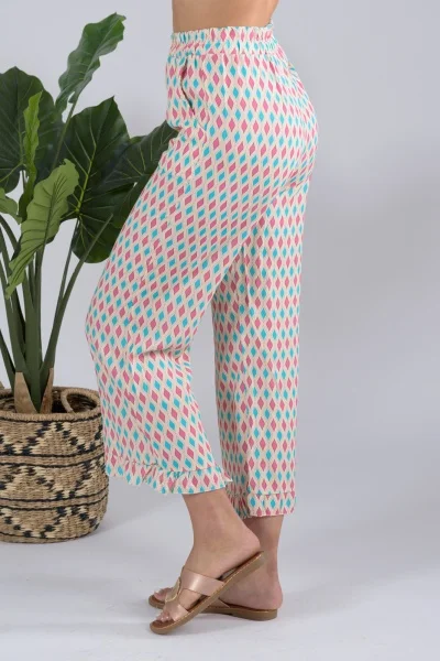 Pants Rombus Volan Beige