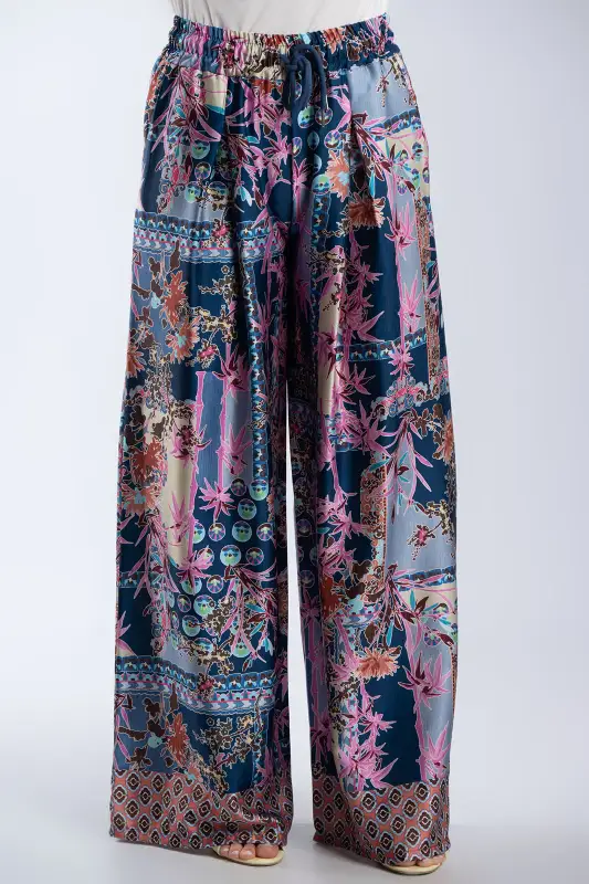 Παντελόνα Σατέν Εμπριμέ Floral Pattern