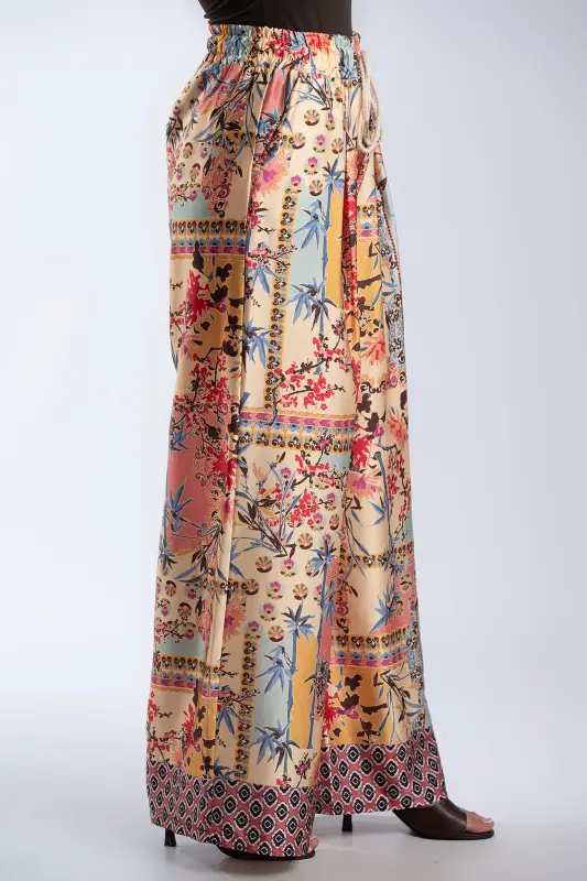 Παντελόνα Σατέν Εμπριμέ Floral Pattern