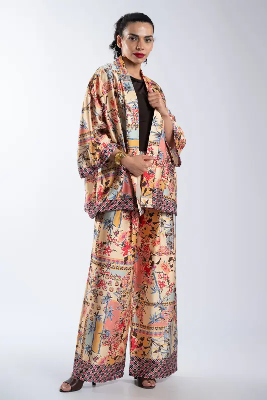 Παντελόνα Σατέν Εμπριμέ Floral Pattern