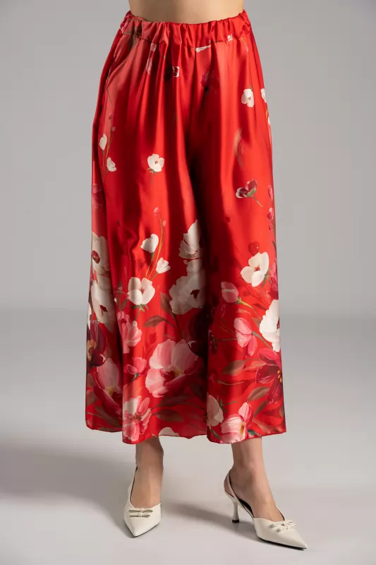 Παντελόνα Σατέν Floral