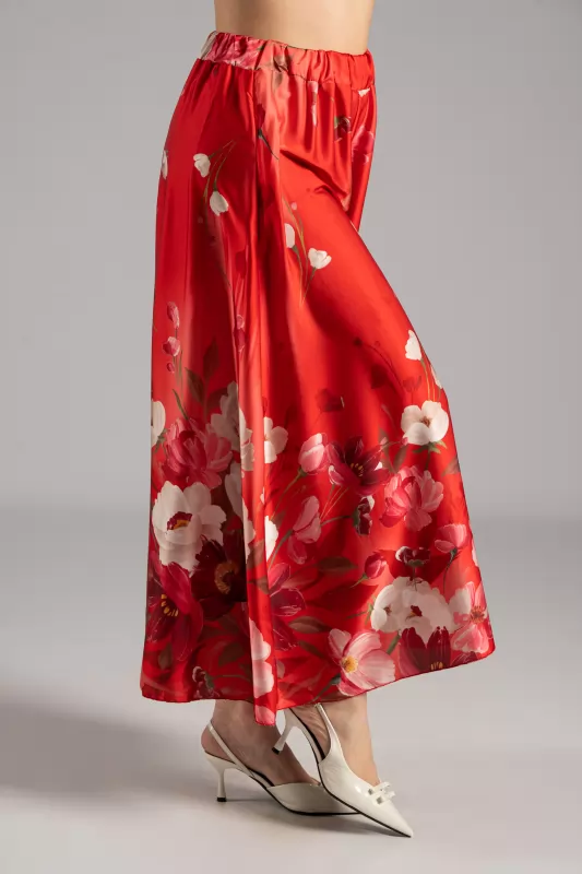 Παντελόνα Σατέν Floral