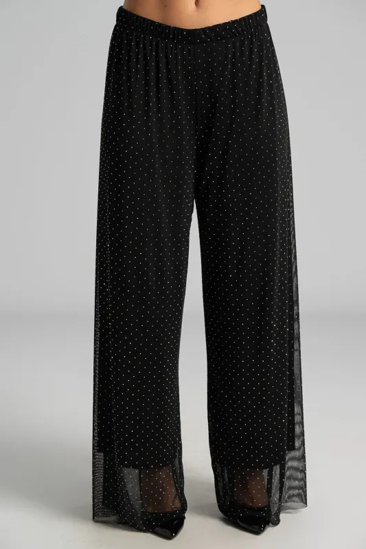 Παντελόνα Τούλινη Ασημί Τρουξ