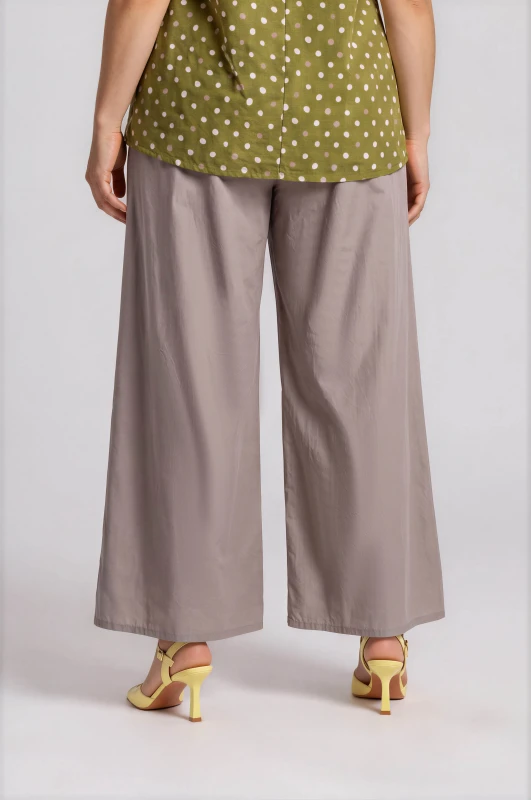 Cotton Pants Pleats Belt