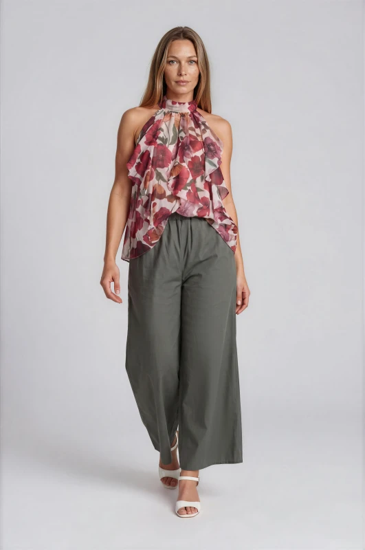Pants Wide Leg Elastic Waist