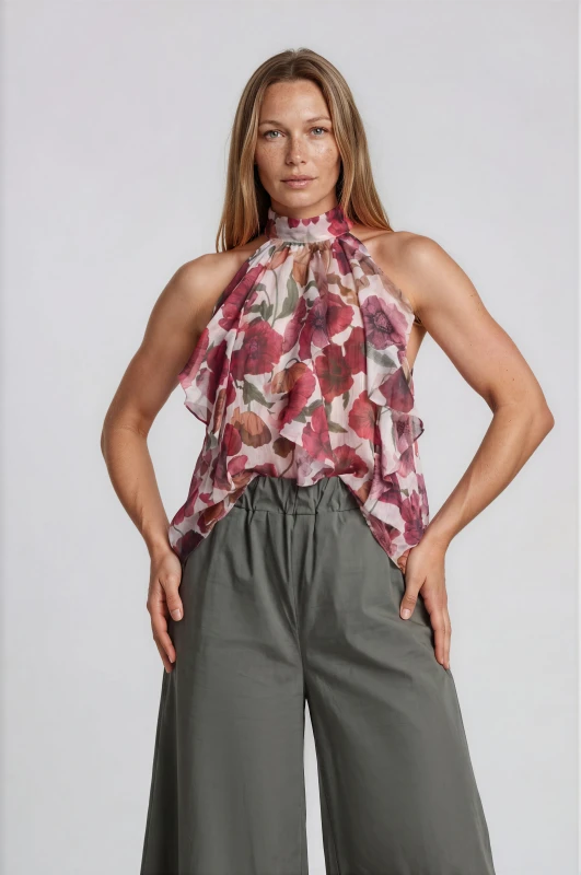 Παντελόνα Wide Leg Λάστιχο