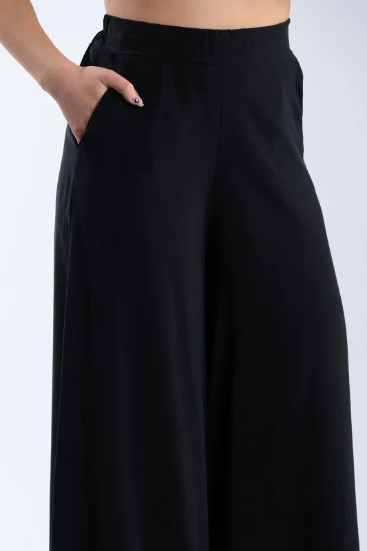 Παντελόνα Wide Leg Λάστιχο