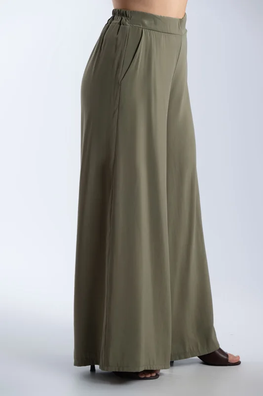 Παντελόνα Wide Leg Λάστιχο