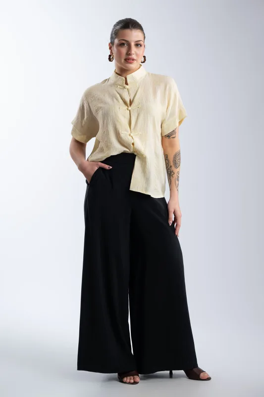 Παντελόνα Wide Leg Λάστιχο