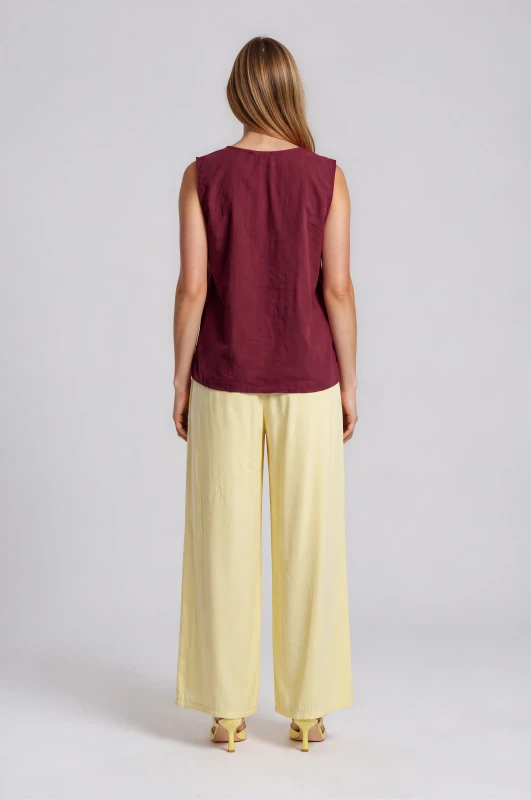 Wide Leg Pants Waistband