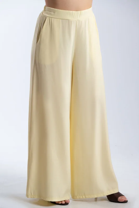 Παντελόνα Wide Leg Λάστιχο