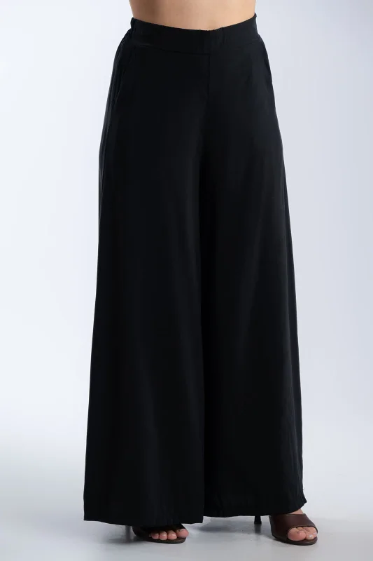 Παντελόνα Wide Leg Λάστιχο