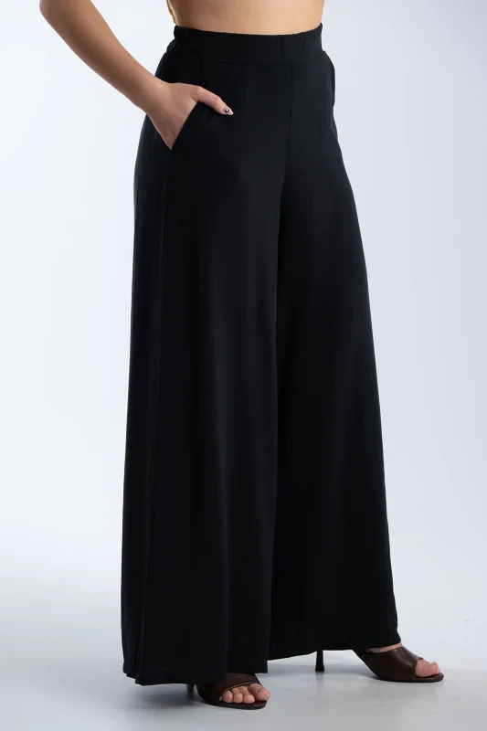 Παντελόνα Wide Leg Λάστιχο