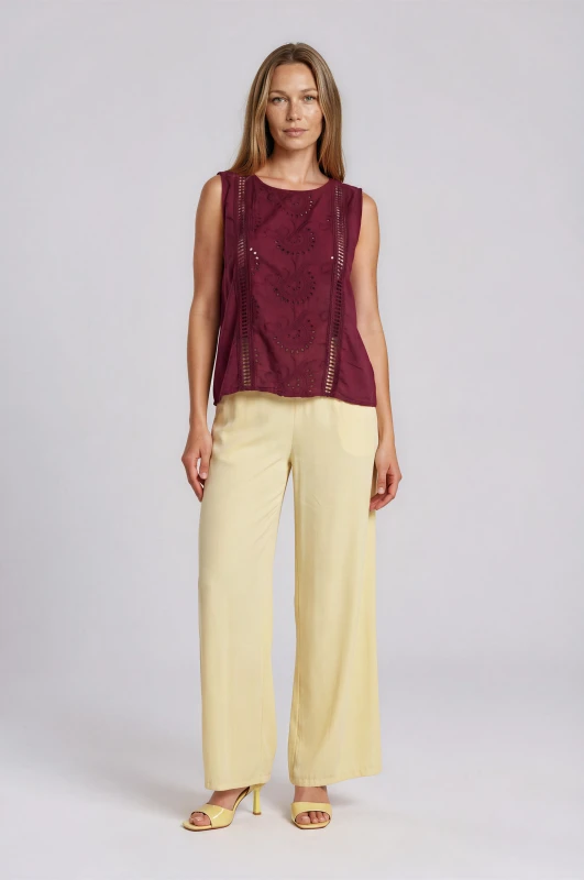 Παντελόνα Wide Leg Λάστιχο