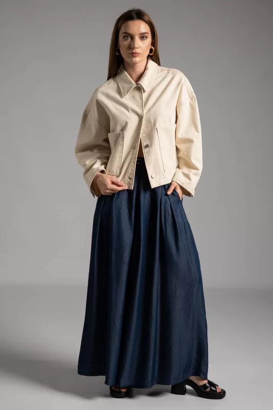 Pants Fabric Pleated 