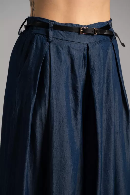 Pants Fabric Pleated 