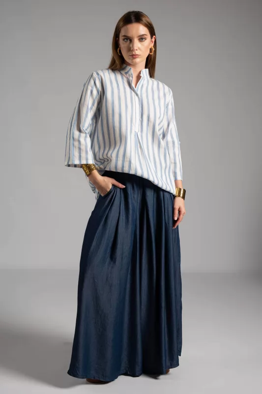 Pants Fabric Pleated 
