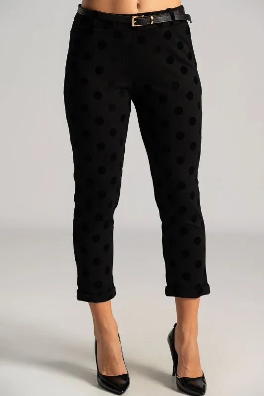 Pants Velvet Embossed Dot