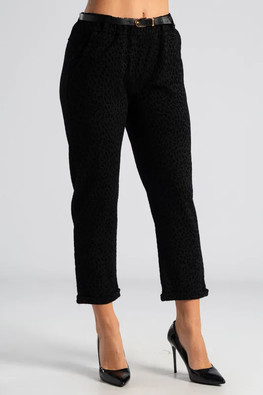 Παντελόνι Ανάγλυφο Velvet Ζώνη