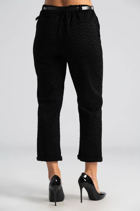 Παντελόνι Ανάγλυφο Velvet Ζώνη