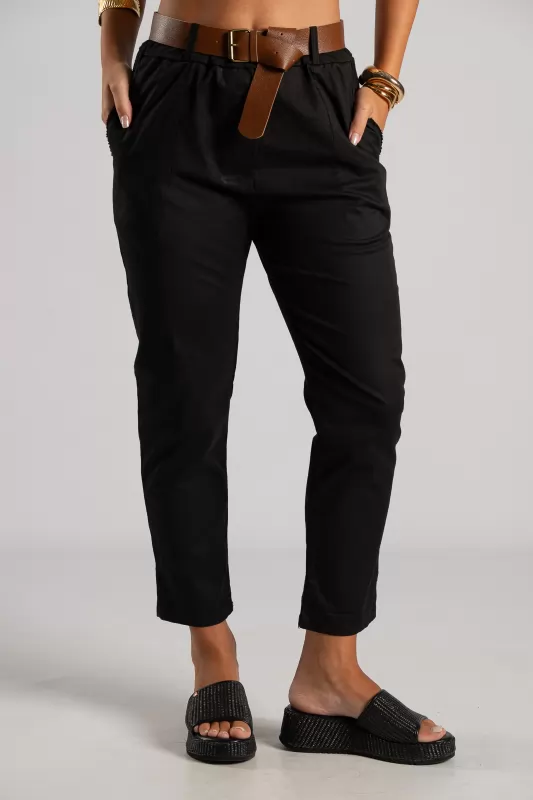 Pants Cotton Ankle Belt